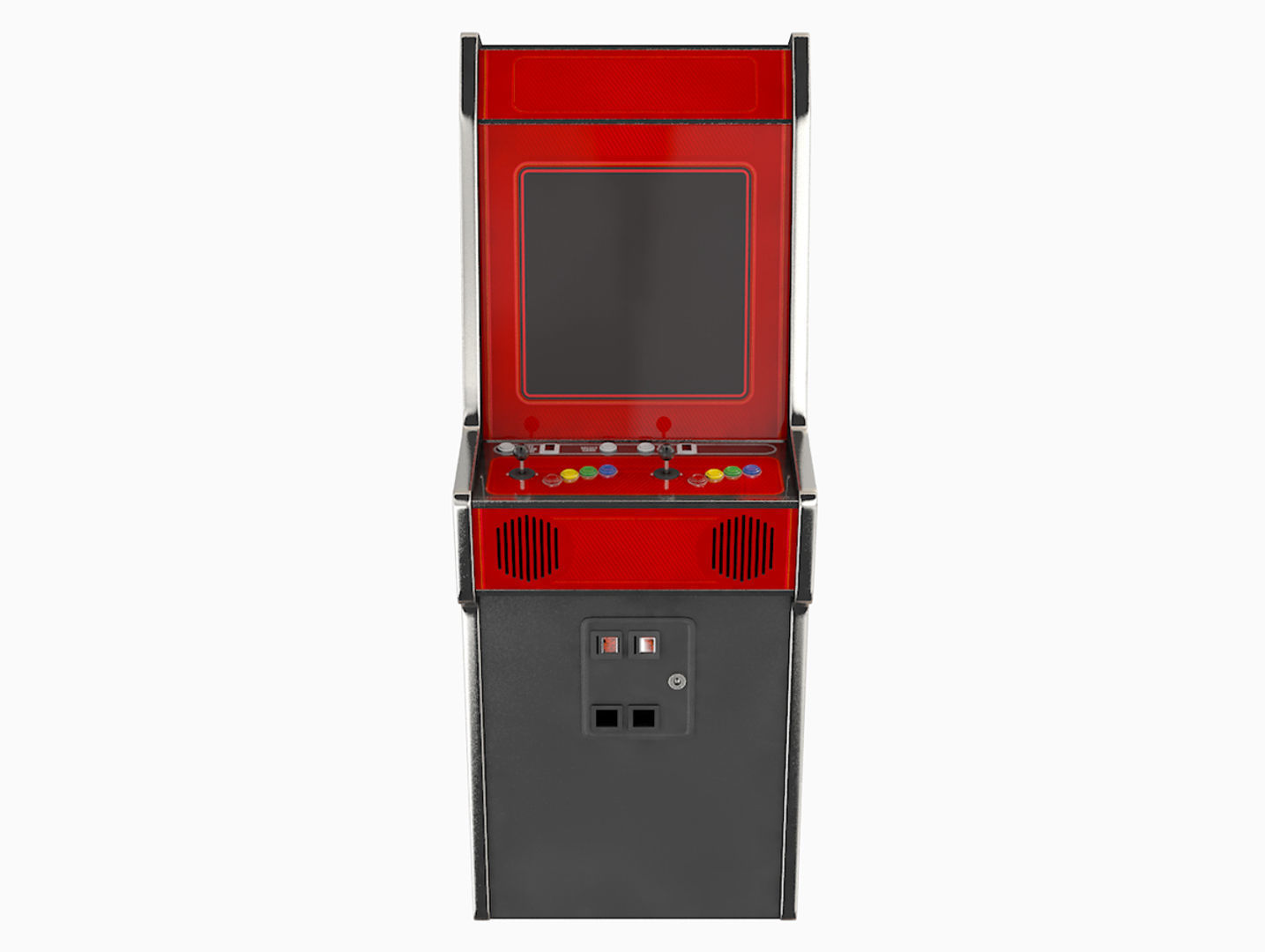 Vintage Arcade Machine 3D model_2