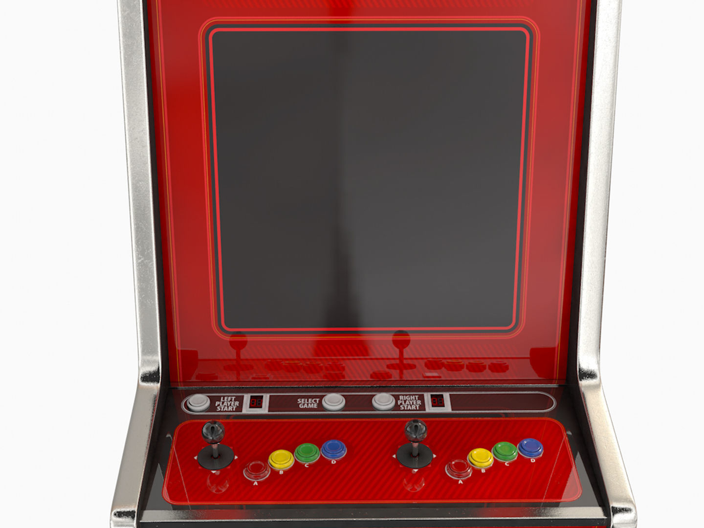 Vintage Arcade Machine 3D model_1