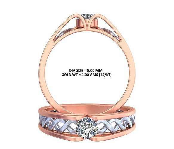 Knotting style ring GR-74 3D print model