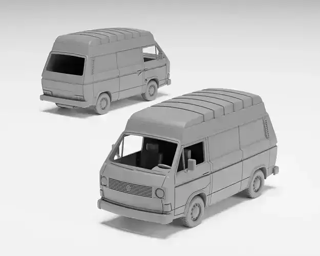 VW T3 Panel Van - H0 Scale model kit