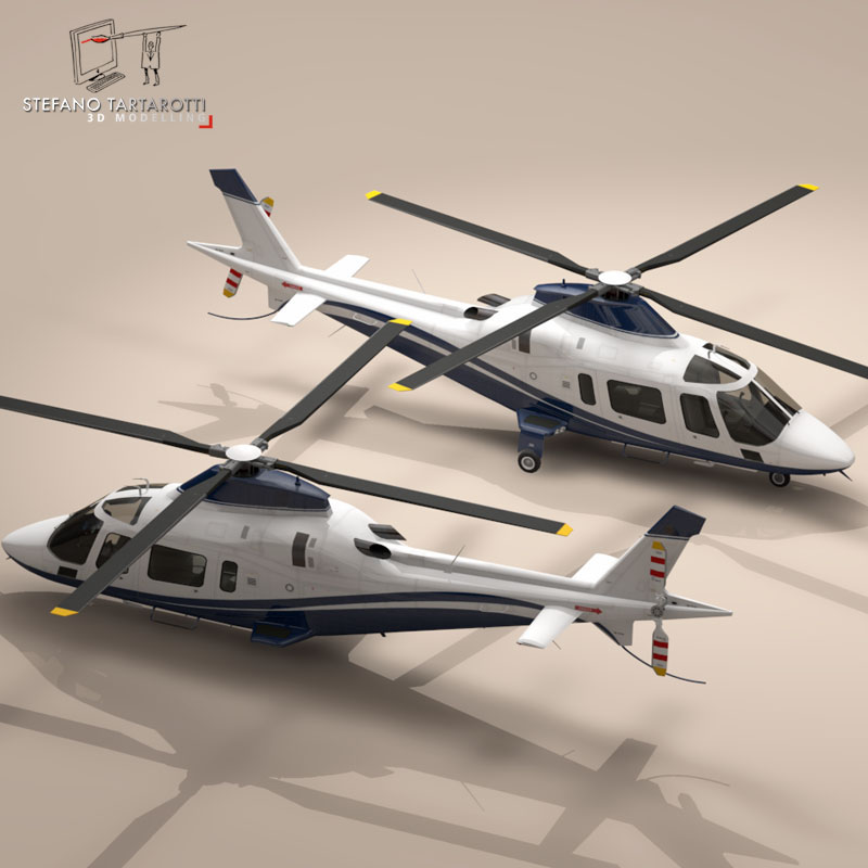 AW109 copter 3D model_4