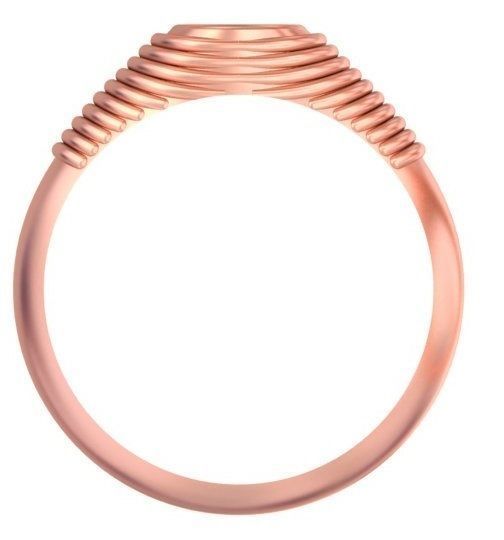 Bezel Set Single Diamond Ring GR-68 3D print model_3