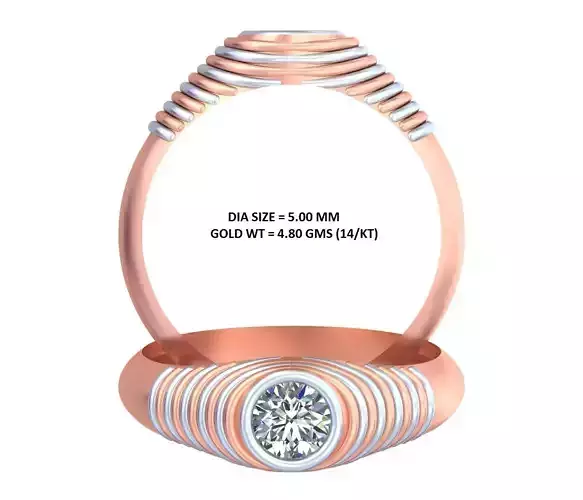 Bezel Set Single Diamond Ring GR-68