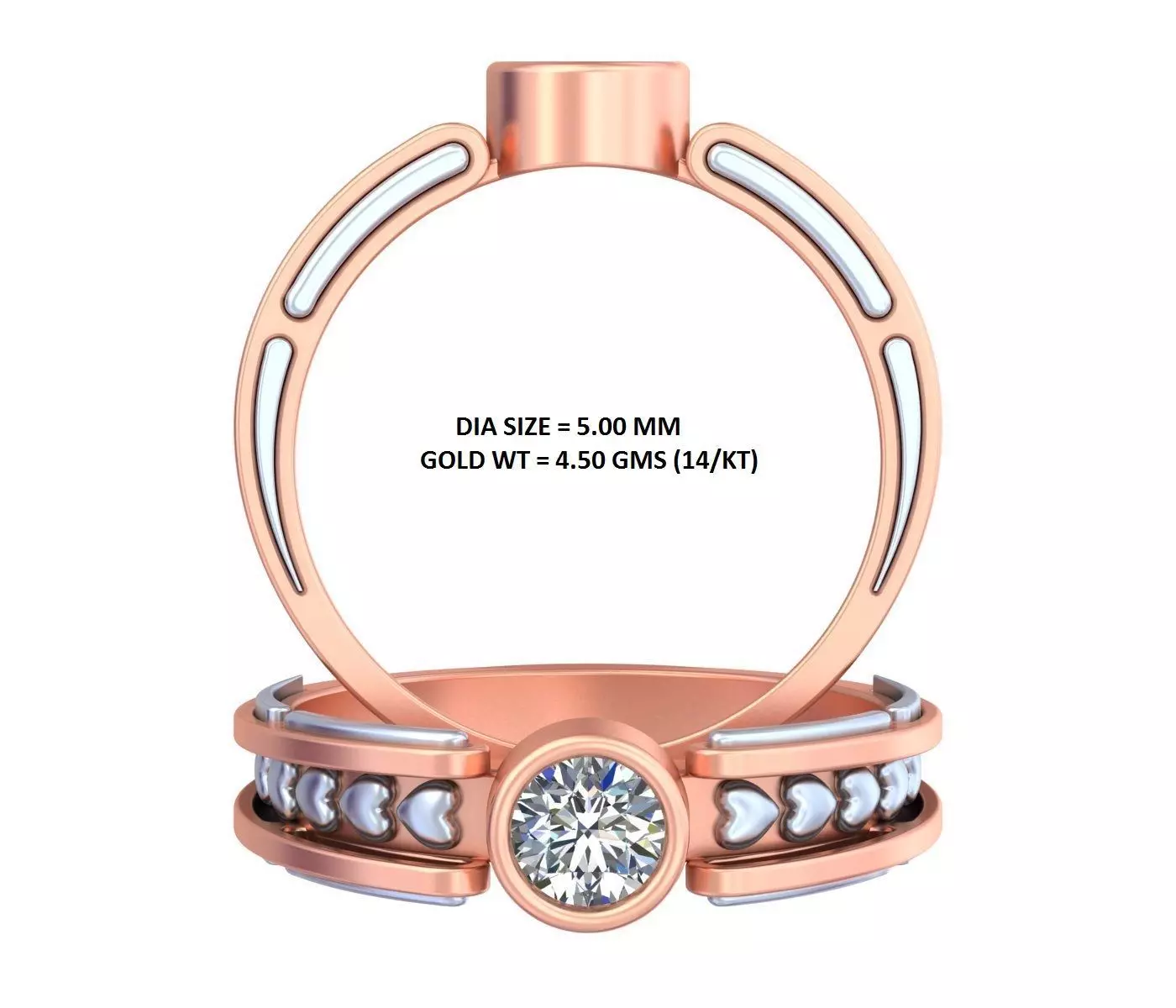 Heart Diamond Very Classy Ring GR-66 3D print model