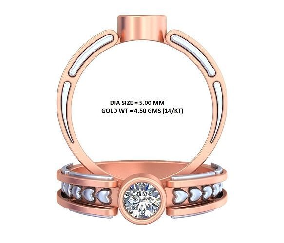 Heart Diamond Very Classy Ring GR-66 3D print model