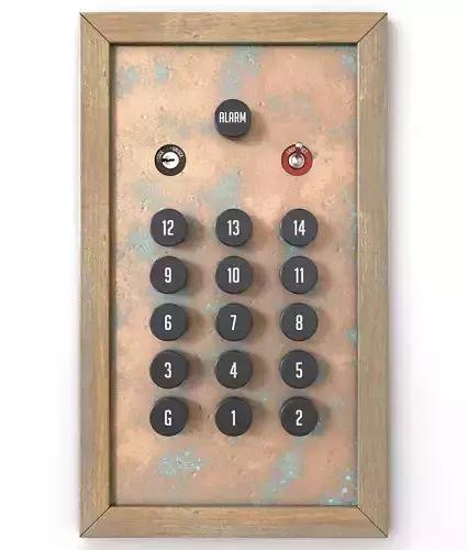 Vintage Elevator Control Panel