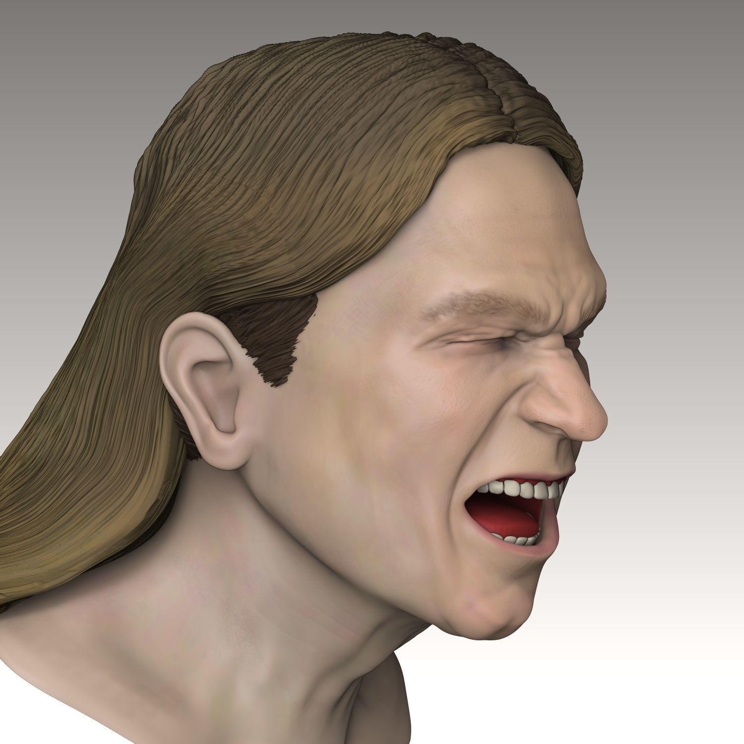 Valery Kipelov Aria normal and screaming head 3D print model_4