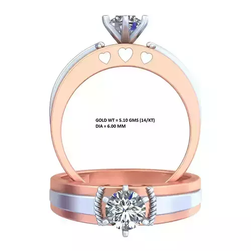 Heart Style mens ring love ring promise and proposal ring GR-28