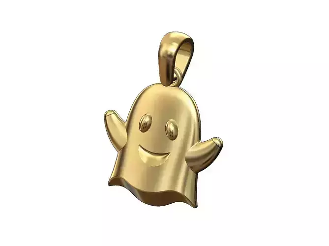 Smile ghost pendant charm