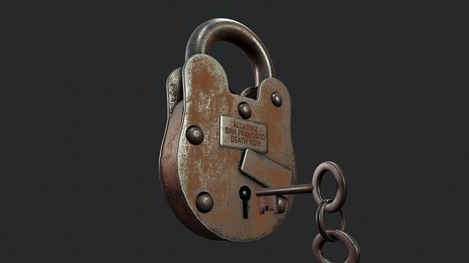 Old Padlock - Tutorial Included  Low-poly 3D model