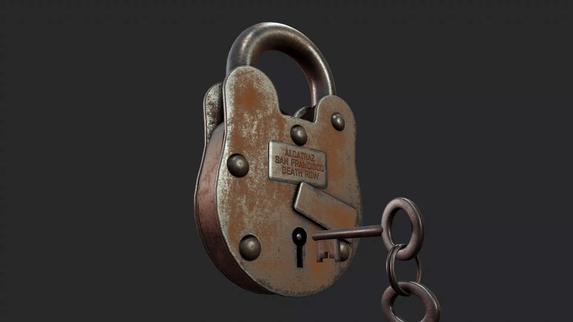 Old Padlock - Tutorial Included Low-poly 3D model