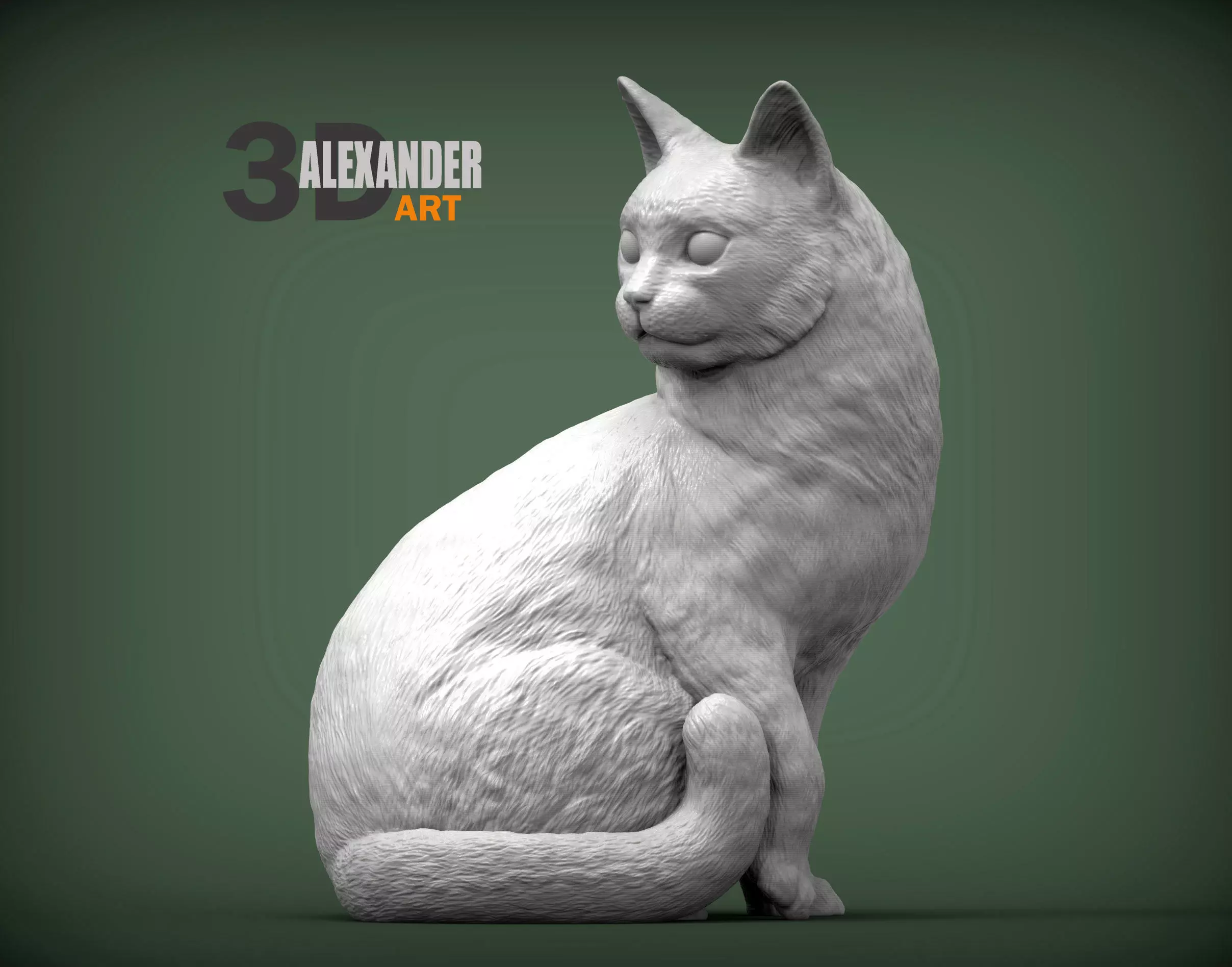 Cat for 3d printing 3D print model