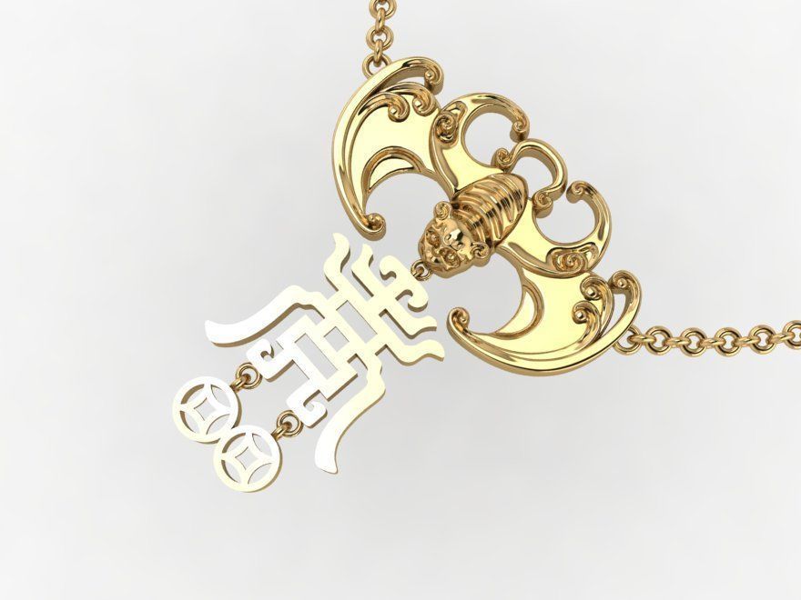 pendant bat 3D print model_1