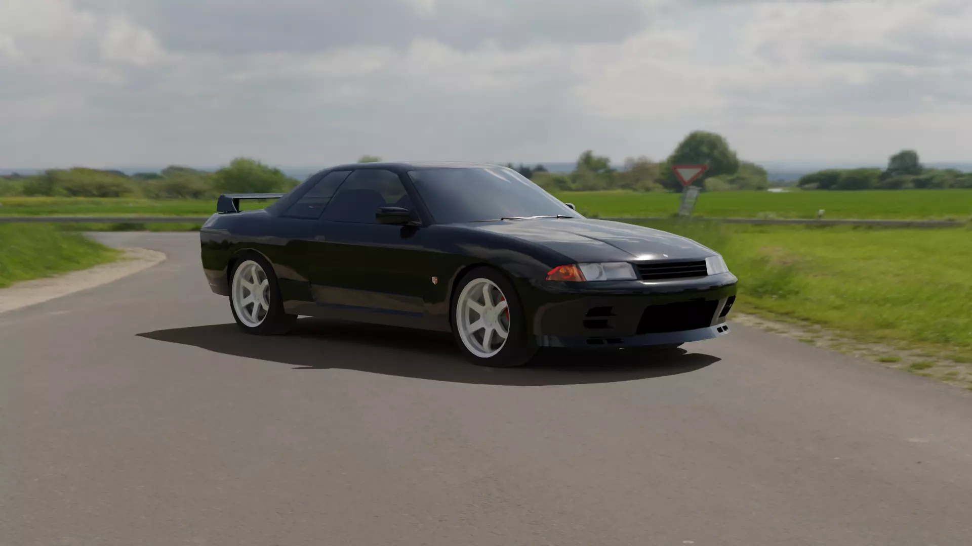 Nissan Skyline R32 GTR Free low-poly 3D model