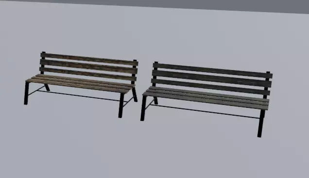 Benches Free low-poly 3D model