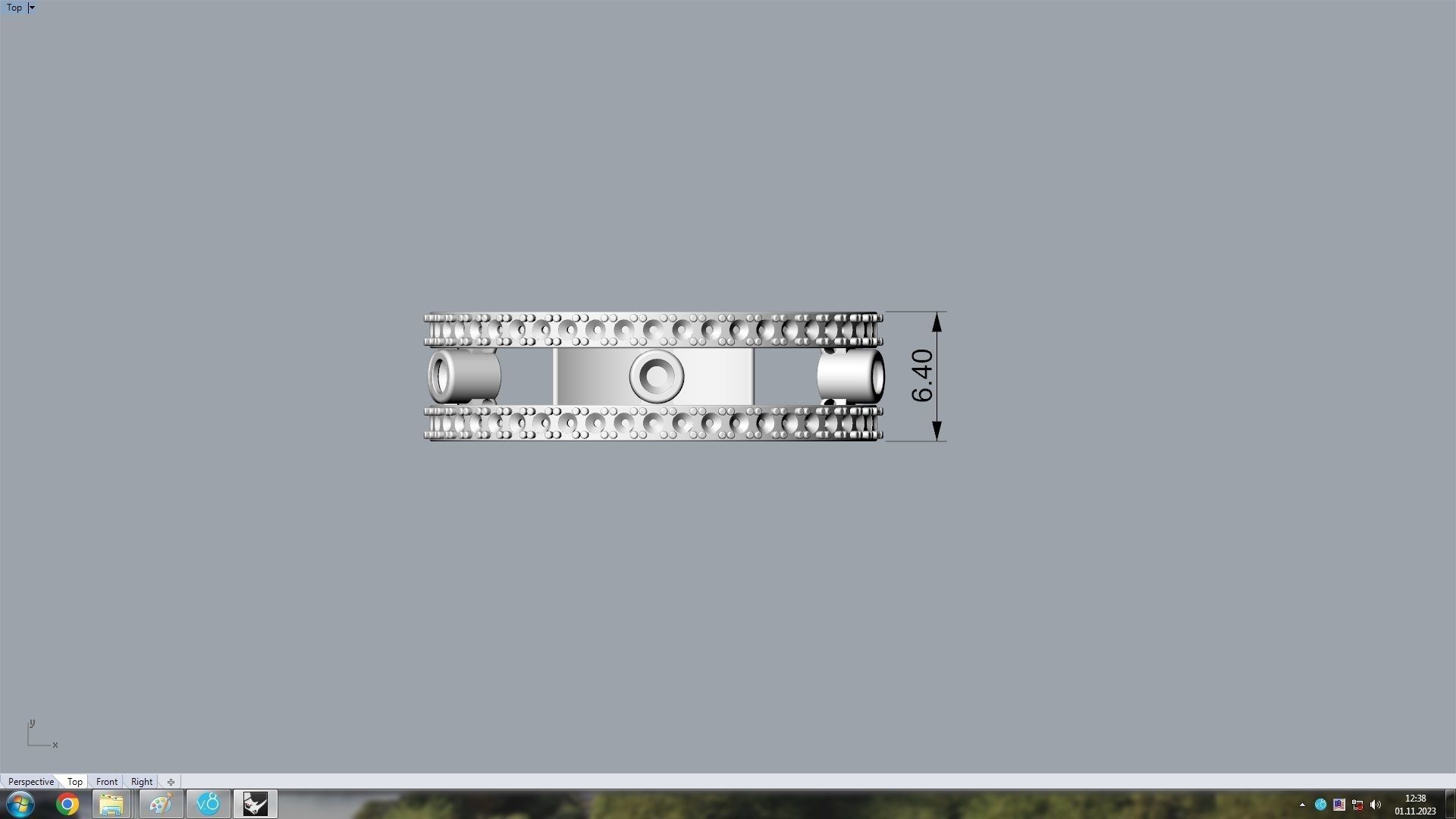 3 Diamond move Paved Romane Ring 3D print model_8