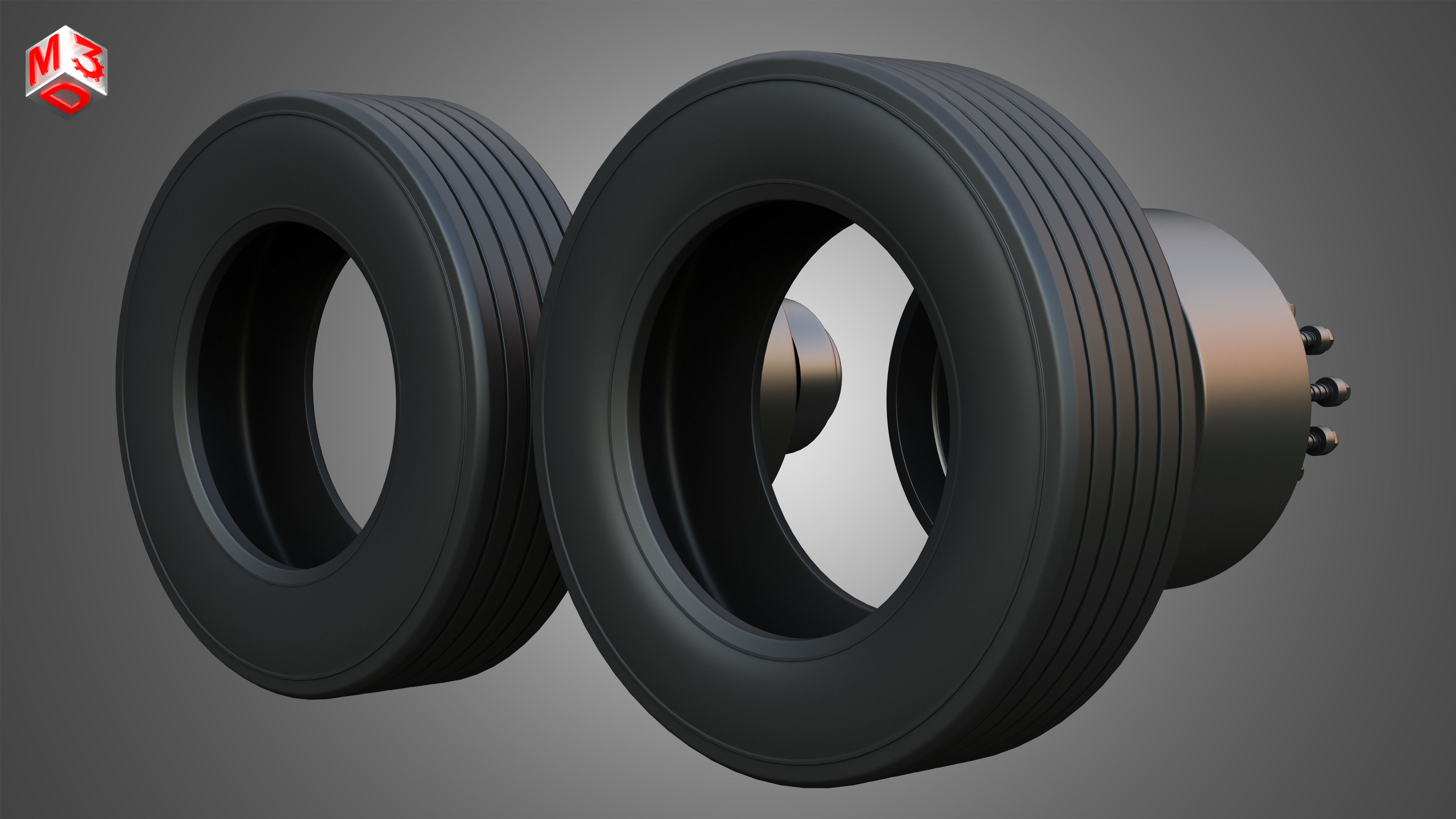Twin Truck Wheels and Tires TWT4 3D print model_15