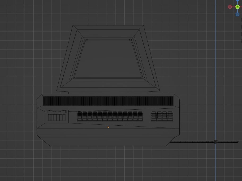 Futuristic computer Free low-poly 3D model_3