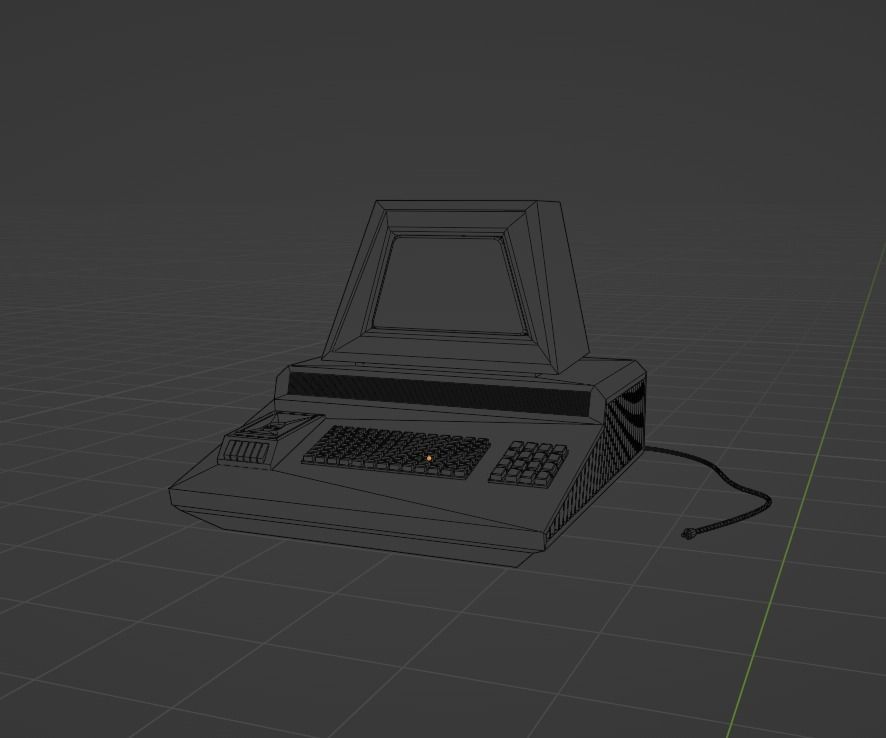 Futuristic computer Free low-poly 3D model_2