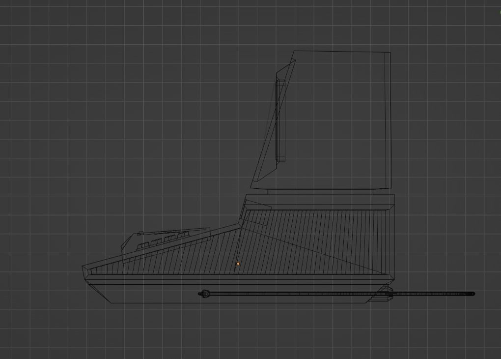 Futuristic computer Free low-poly 3D model_4