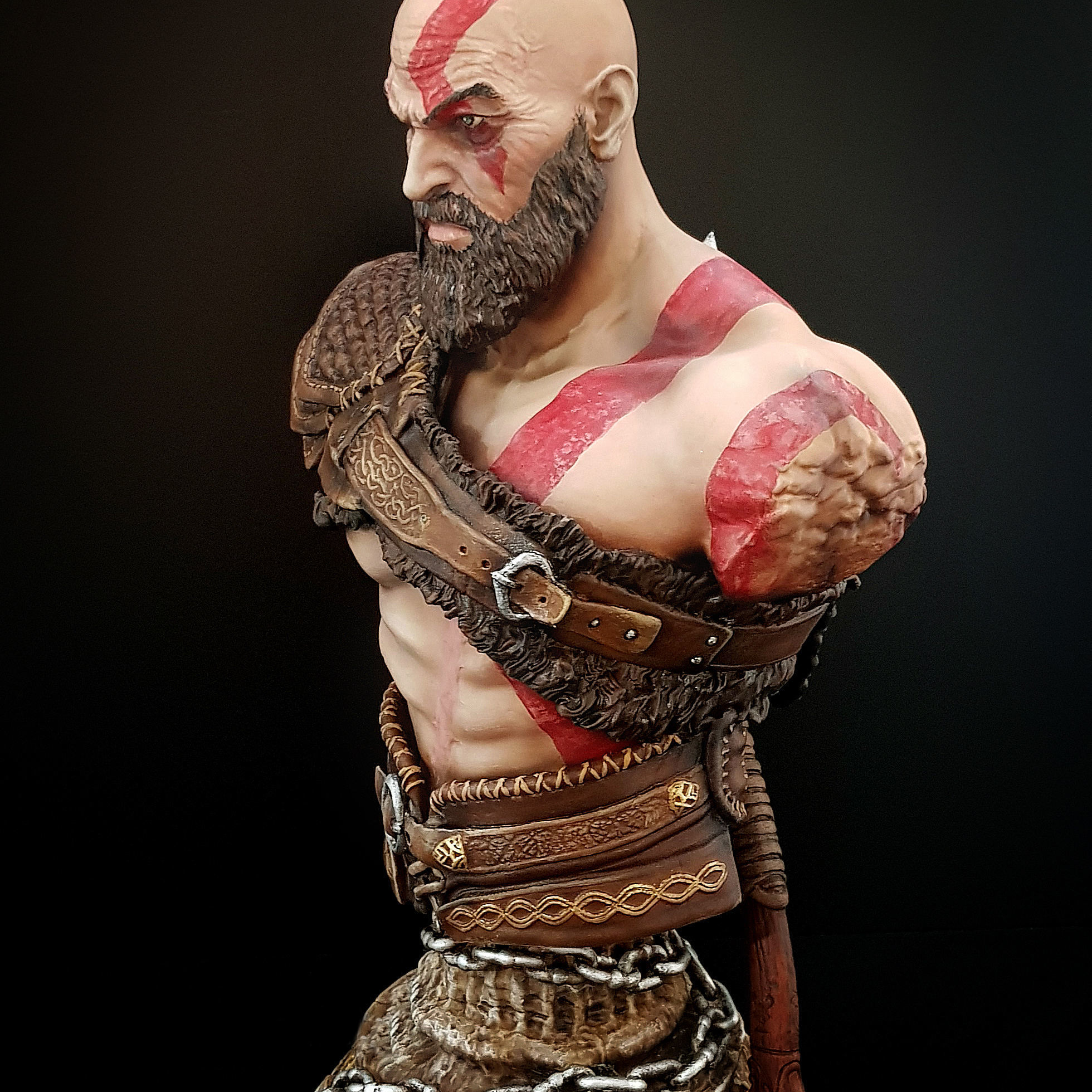 Kratos - God of War - Bust 3D print model_6