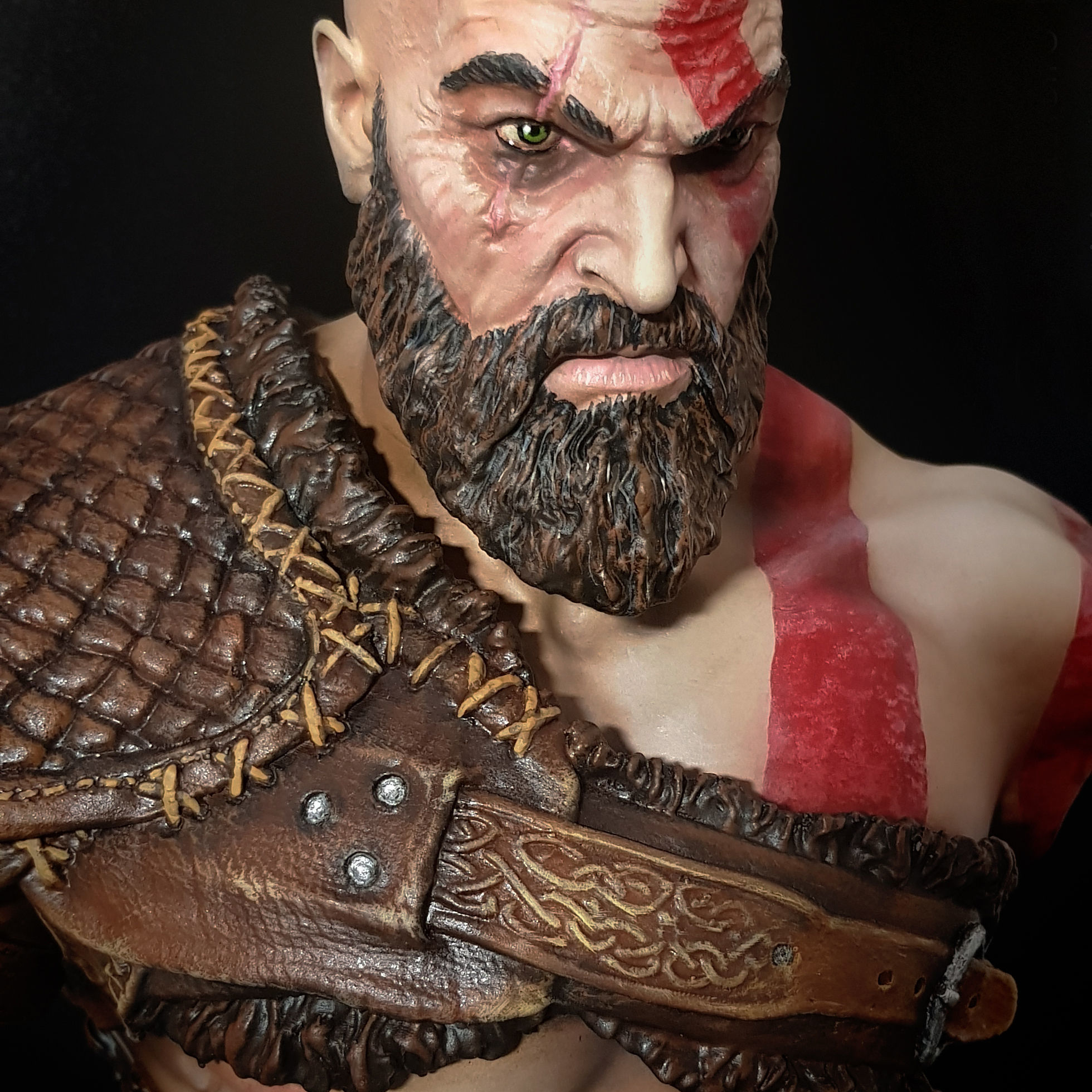 Kratos - God of War - Bust 3D print model_2