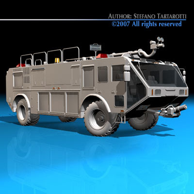 Airport firetruck 3D model_11