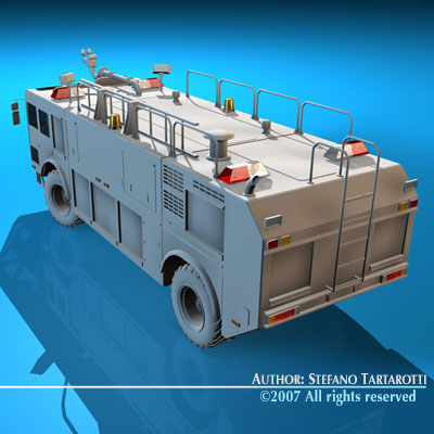 Airport firetruck 3D model_3