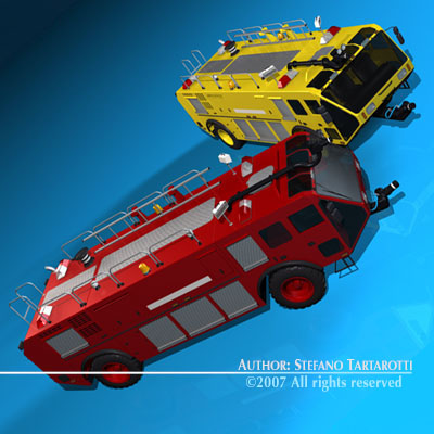 Airport firetruck 3D model_7