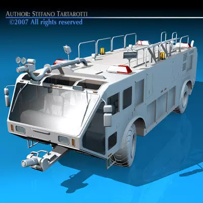 Airport firetruck 3D model_0
