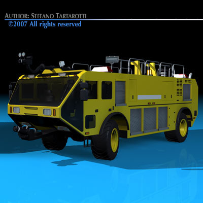 Airport firetruck 3D model_2