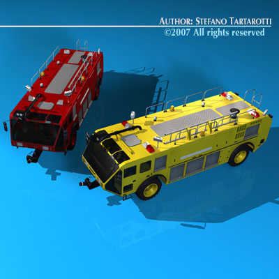 Airport firetruck 3D model_5