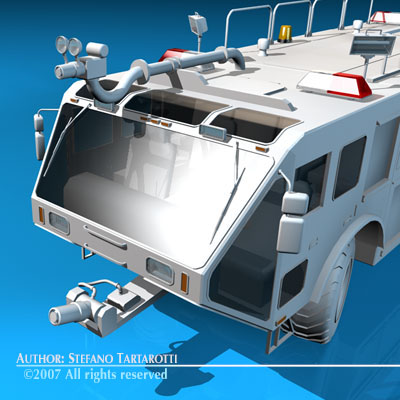 Airport firetruck 3D model_9
