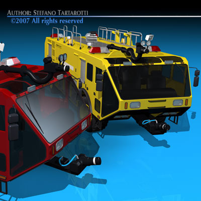 Airport firetruck 3D model_10