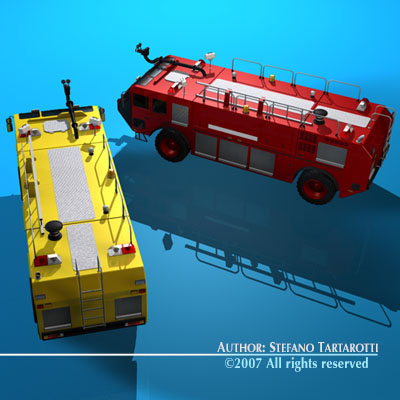Airport firetruck 3D model_4