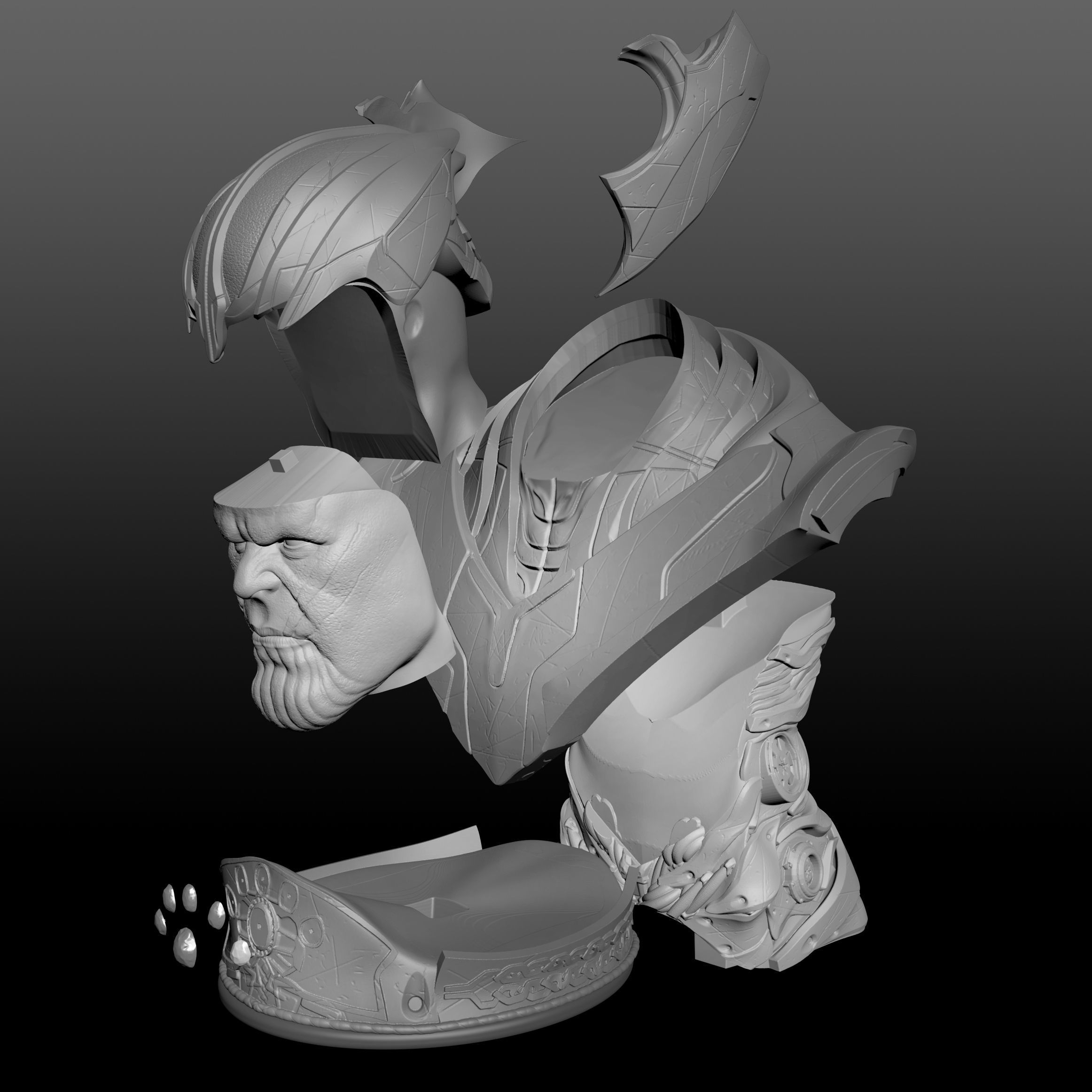 Thanos Bust 3D print model_2