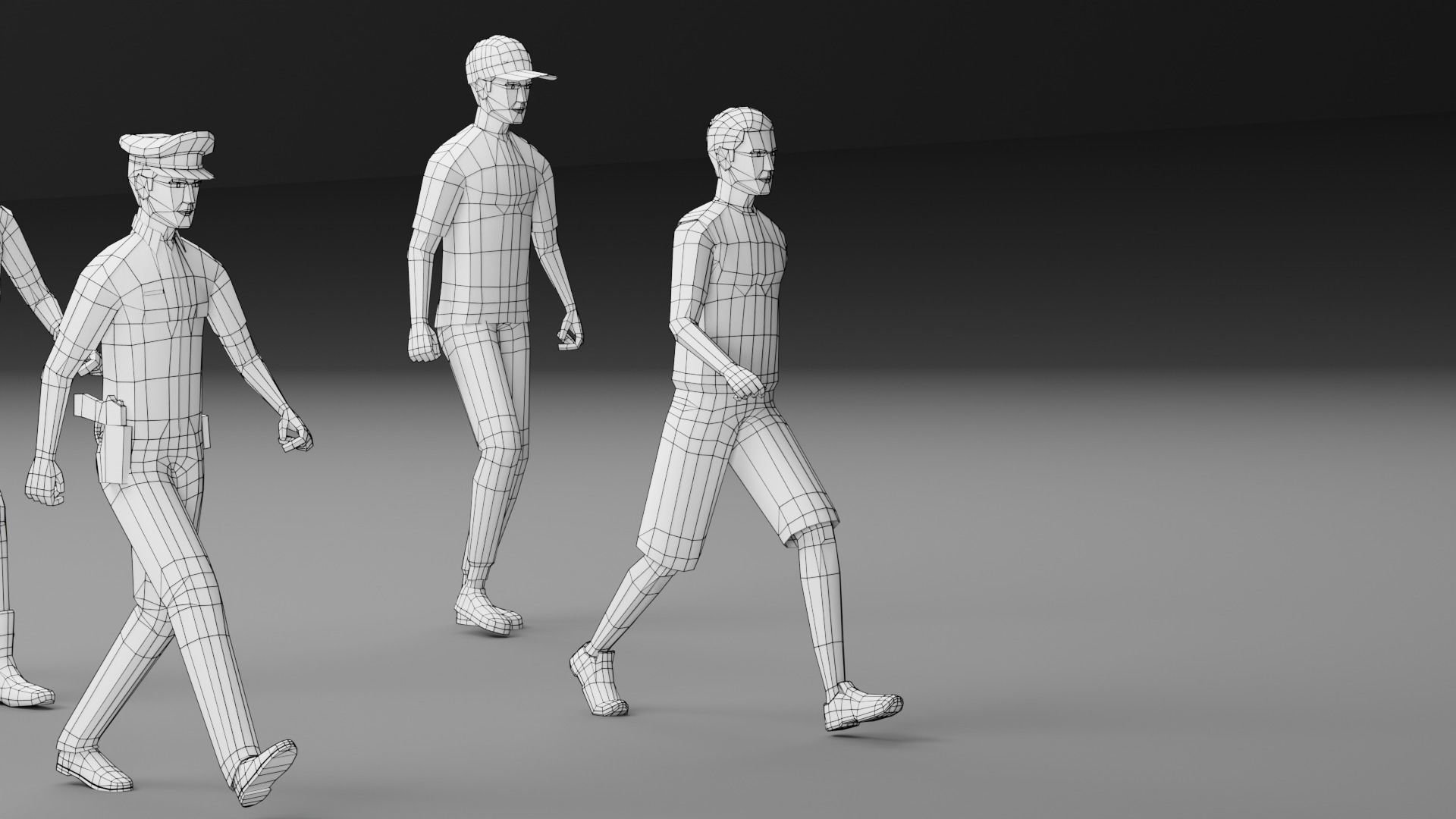 Male Pack 02 - Lowpoly - Rigged Low-poly 3D model_7
