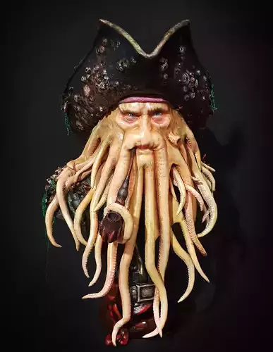 Davy Jones Bust - Pirates of the Caribbean 3D print model