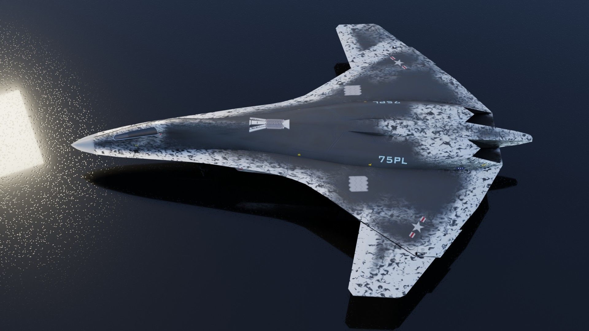 Lockheed NGAD deux - concept fighter Low-poly 3D model_2