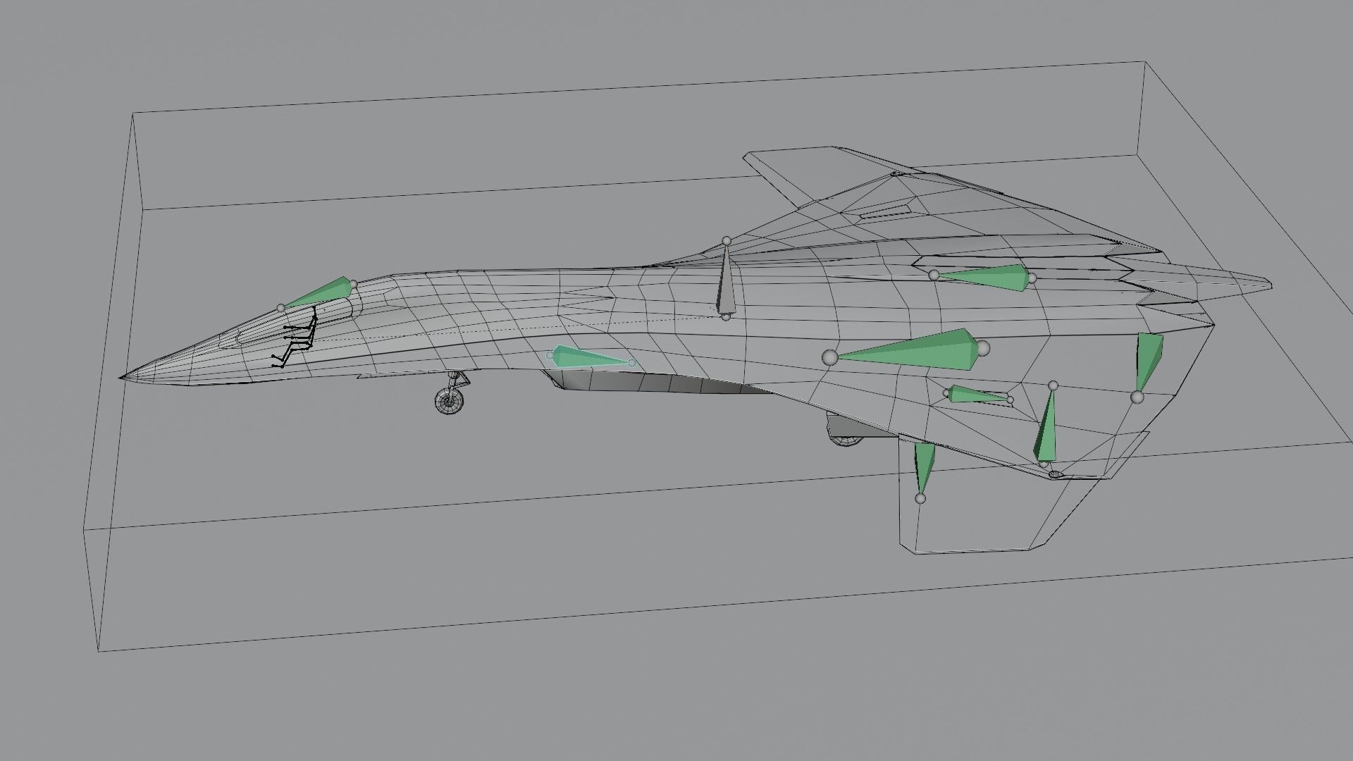 Lockheed NGAD deux - concept fighter Low-poly 3D model_22