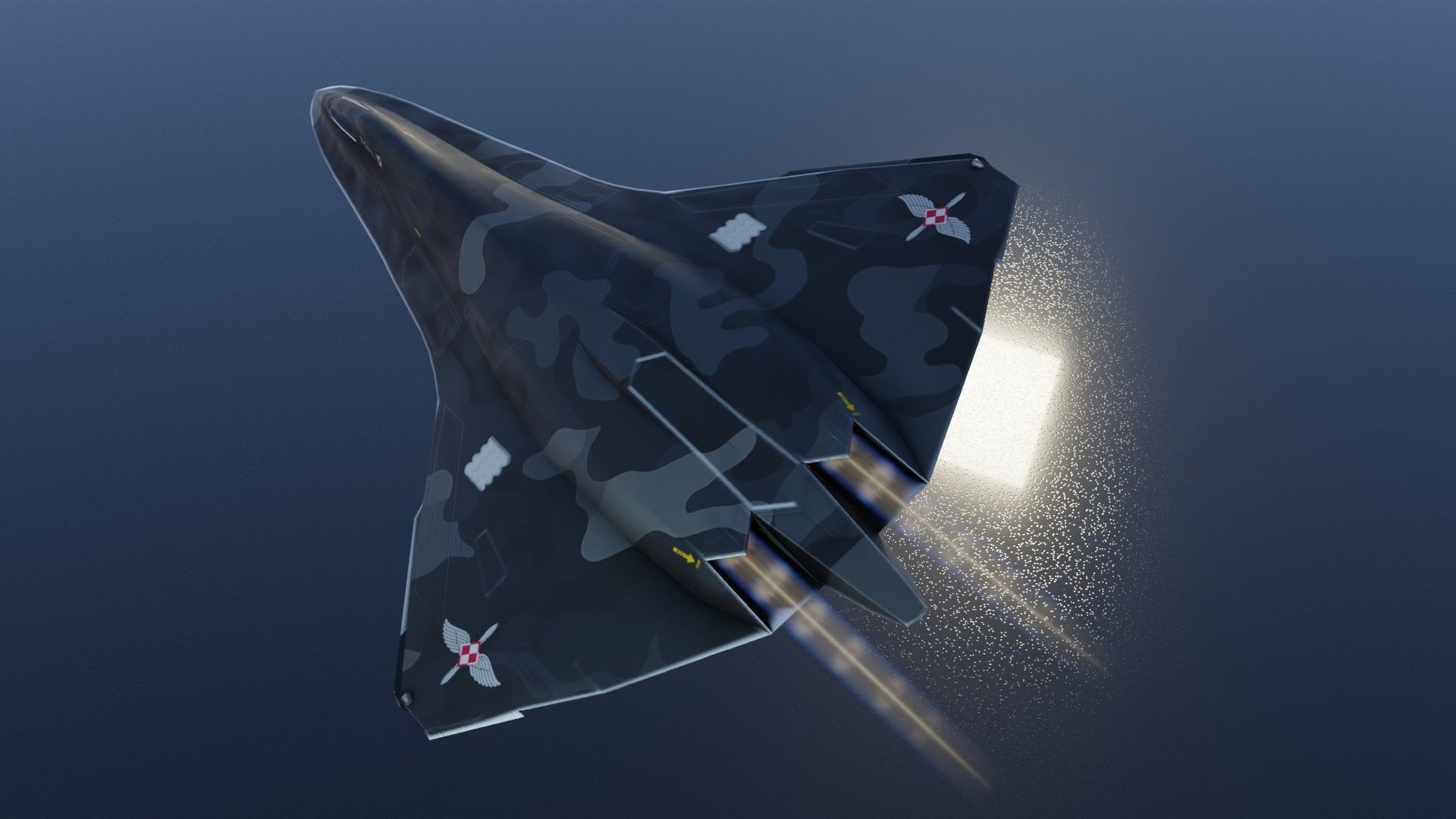 Lockheed NGAD deux - concept fighter Low-poly 3D model_16