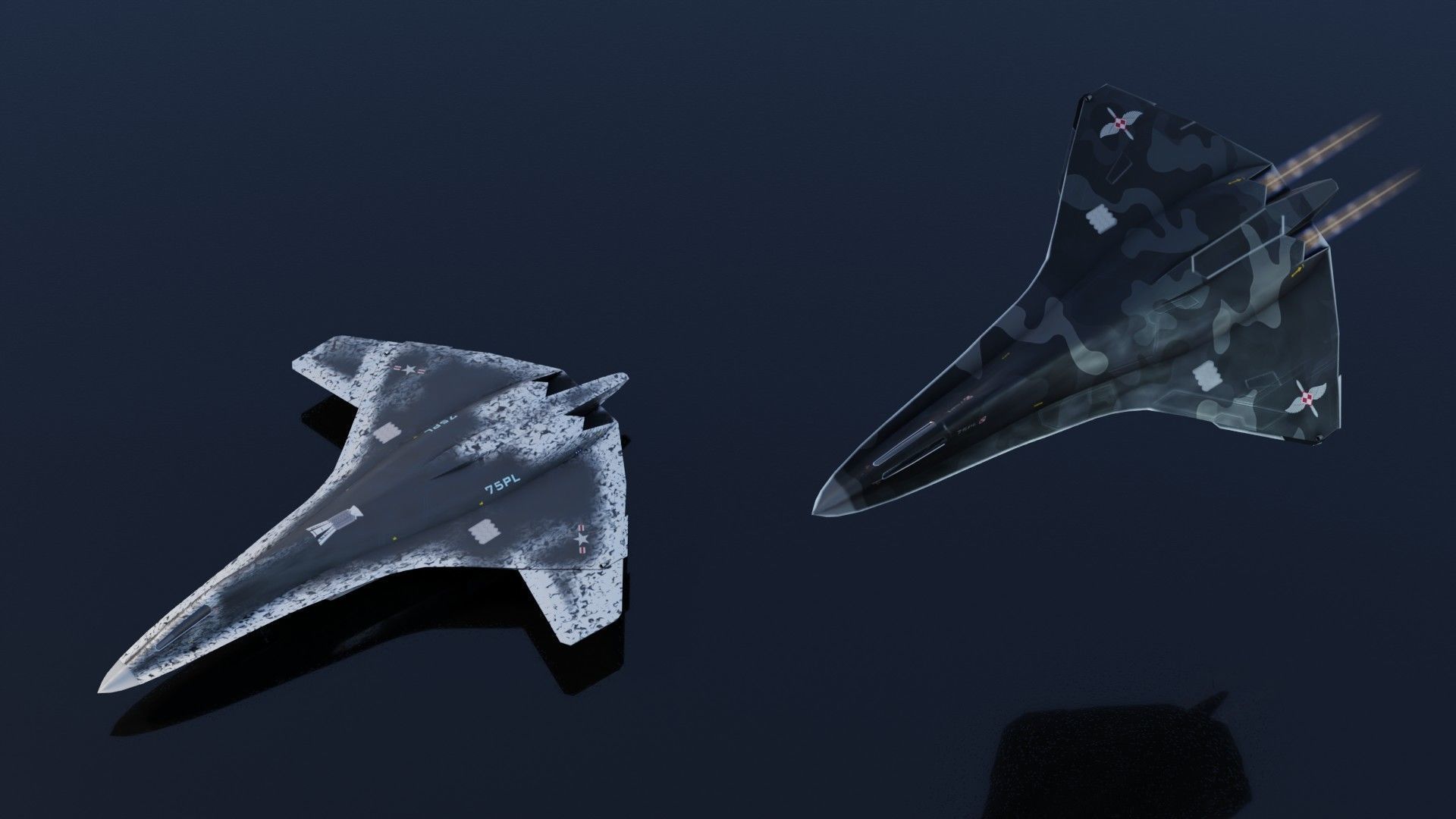 Lockheed NGAD deux - concept fighter Low-poly 3D model_21