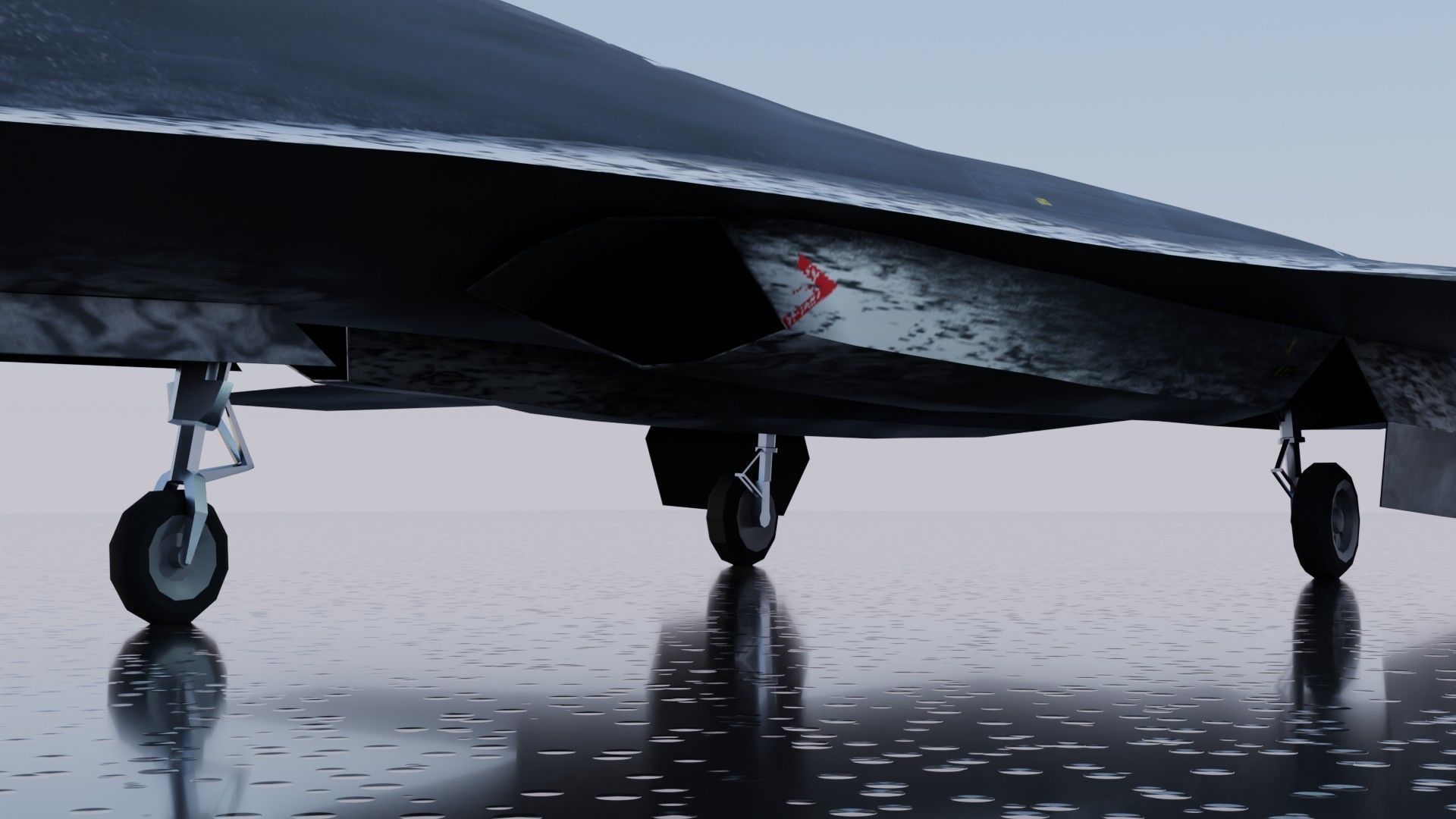 Lockheed NGAD deux - concept fighter Low-poly 3D model_12