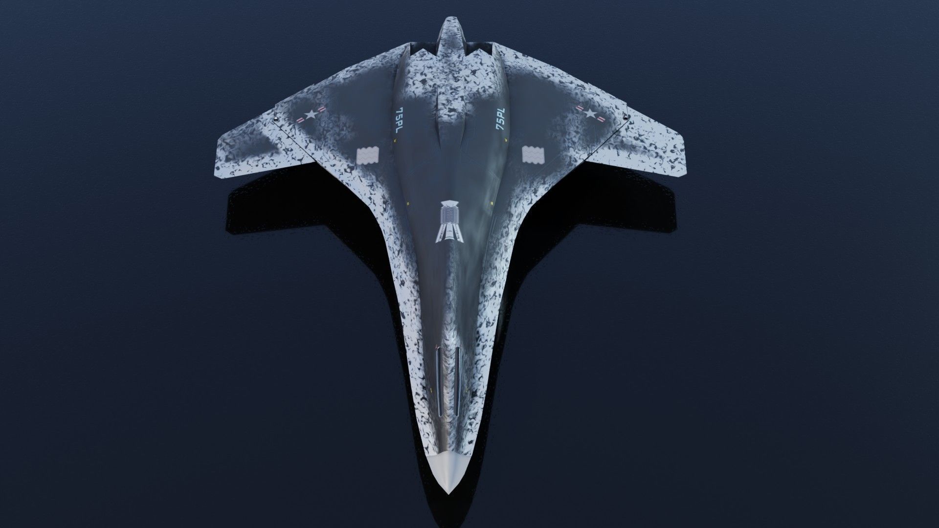 Lockheed NGAD deux - concept fighter Low-poly 3D model_6