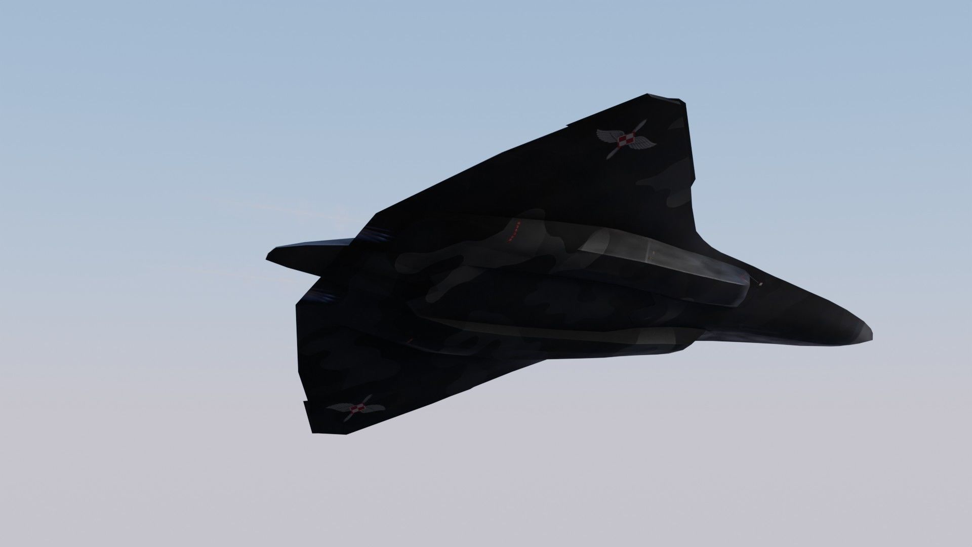 Lockheed NGAD deux - concept fighter Low-poly 3D model_14