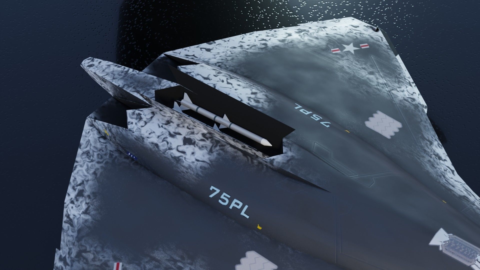 Lockheed NGAD deux - concept fighter Low-poly 3D model_27