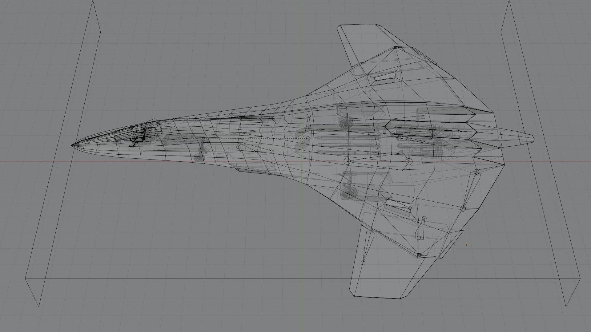 Lockheed NGAD deux - concept fighter Low-poly 3D model_3