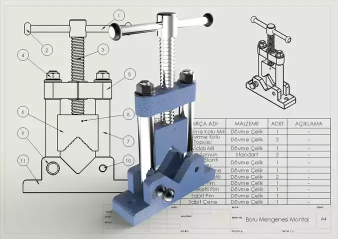 Pipe Vise 3D model