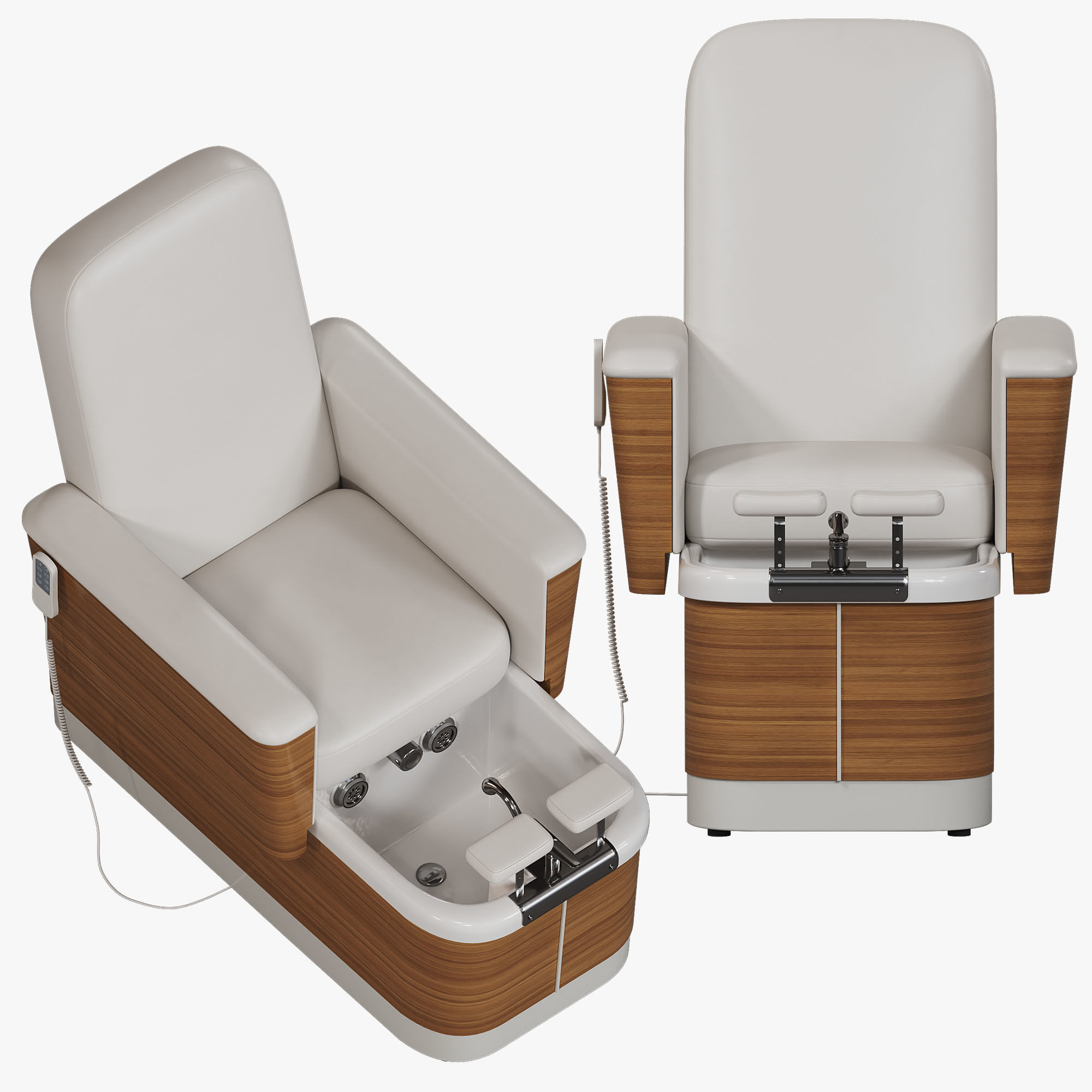 Pedicure chair FOOT DREAM LUXURY Low-poly 3D model_3