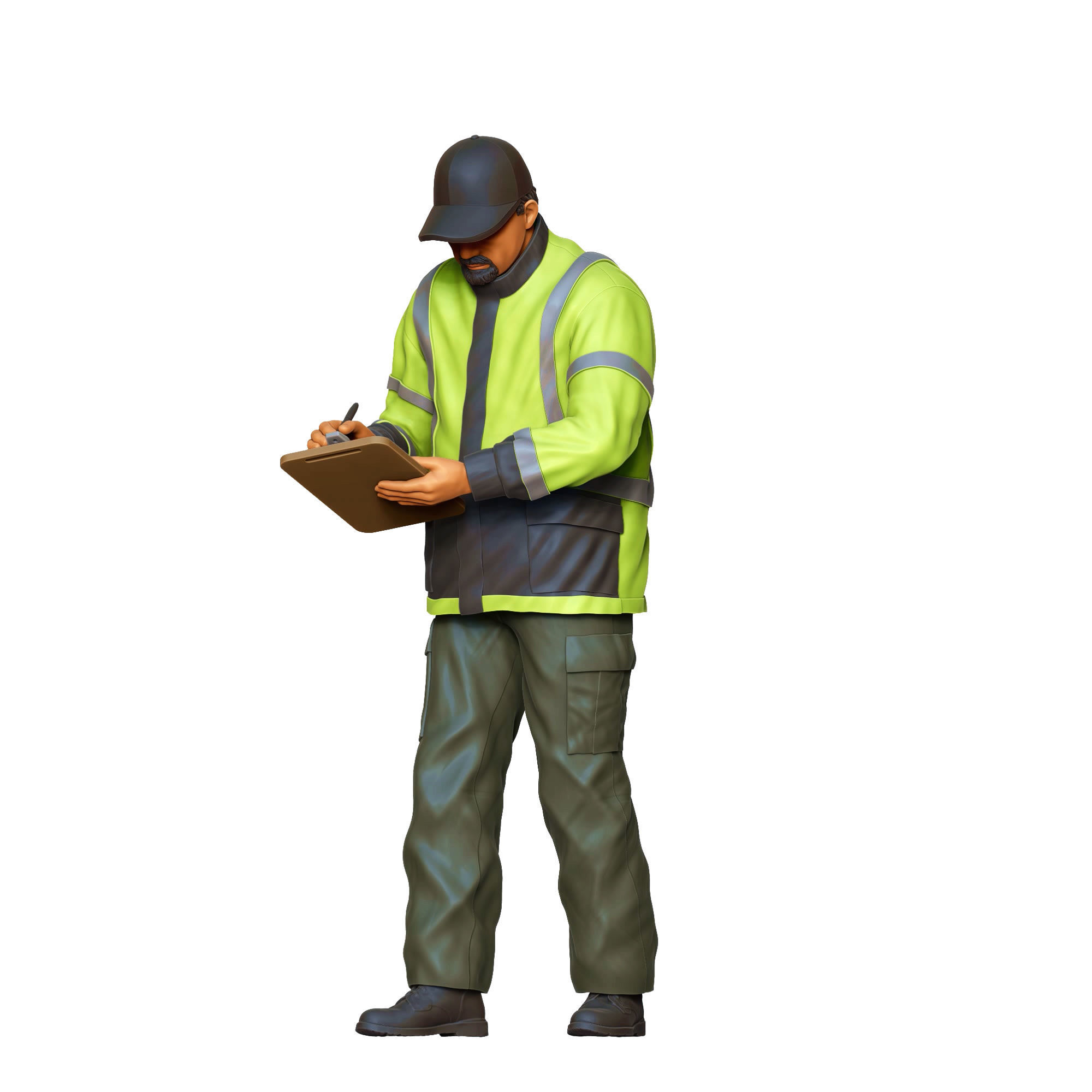 N6 Traffic Police with Clipboard 3D print model_27